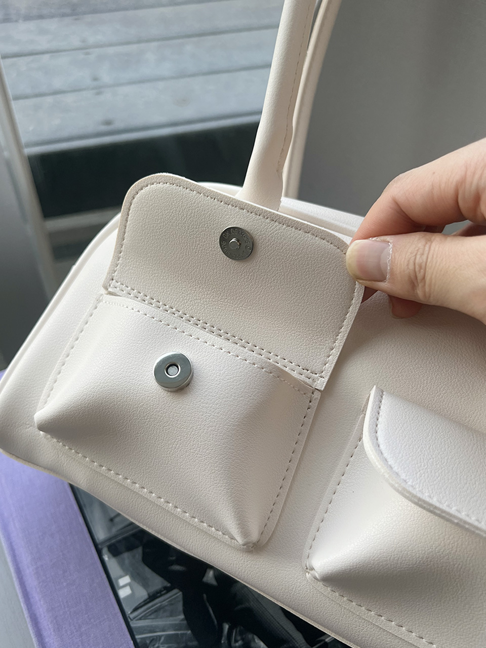 2-Pocket Mini Bucket Shoulder Bag (4 colors)