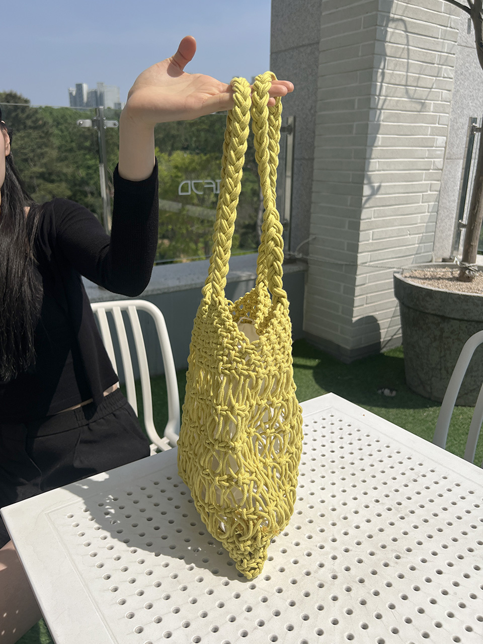 Knitted mesh shoulder bag (5 colors)