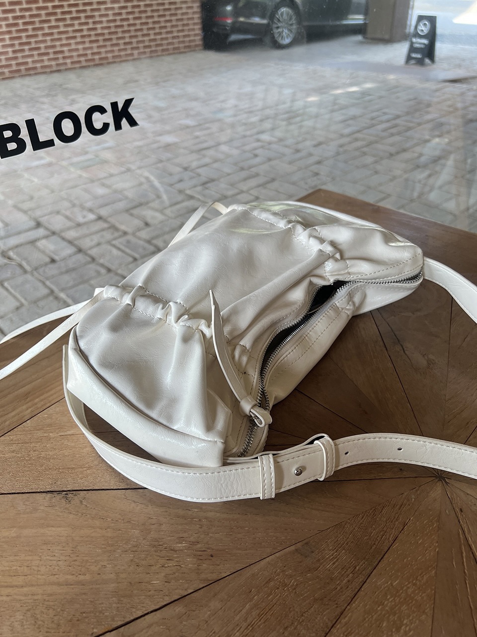 Ribbon Shirring Ballet Core Shoulder Bag (4 colors)
