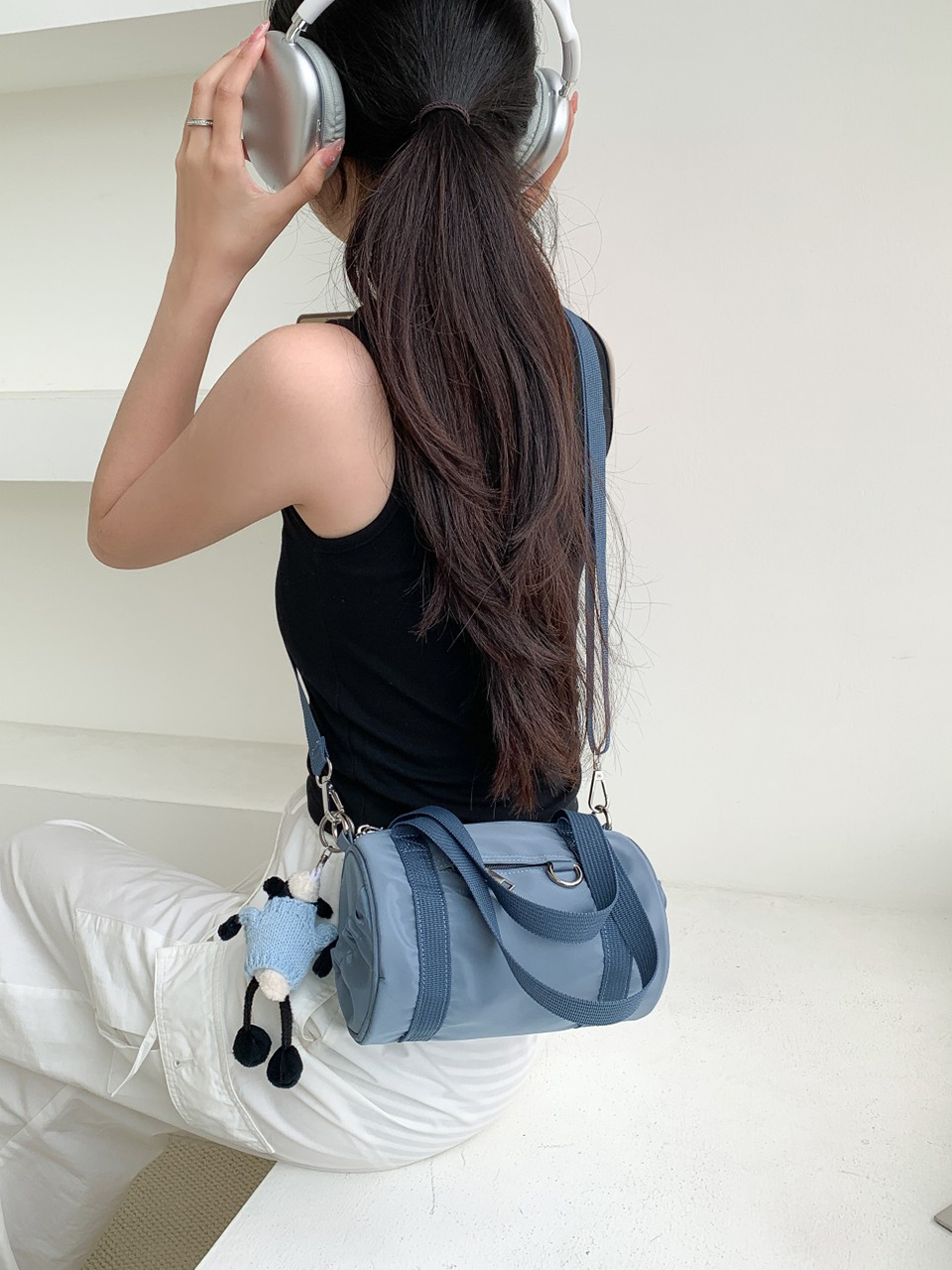 Nylon mini tote bag