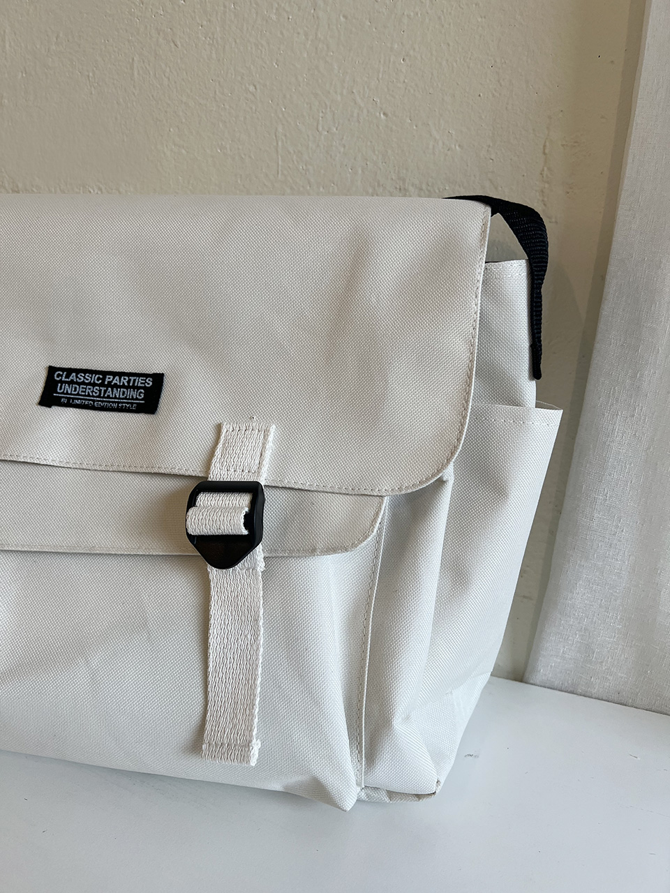 Canvas Classic Zipper Big Cross Messenger Eco Bag (2 colors)