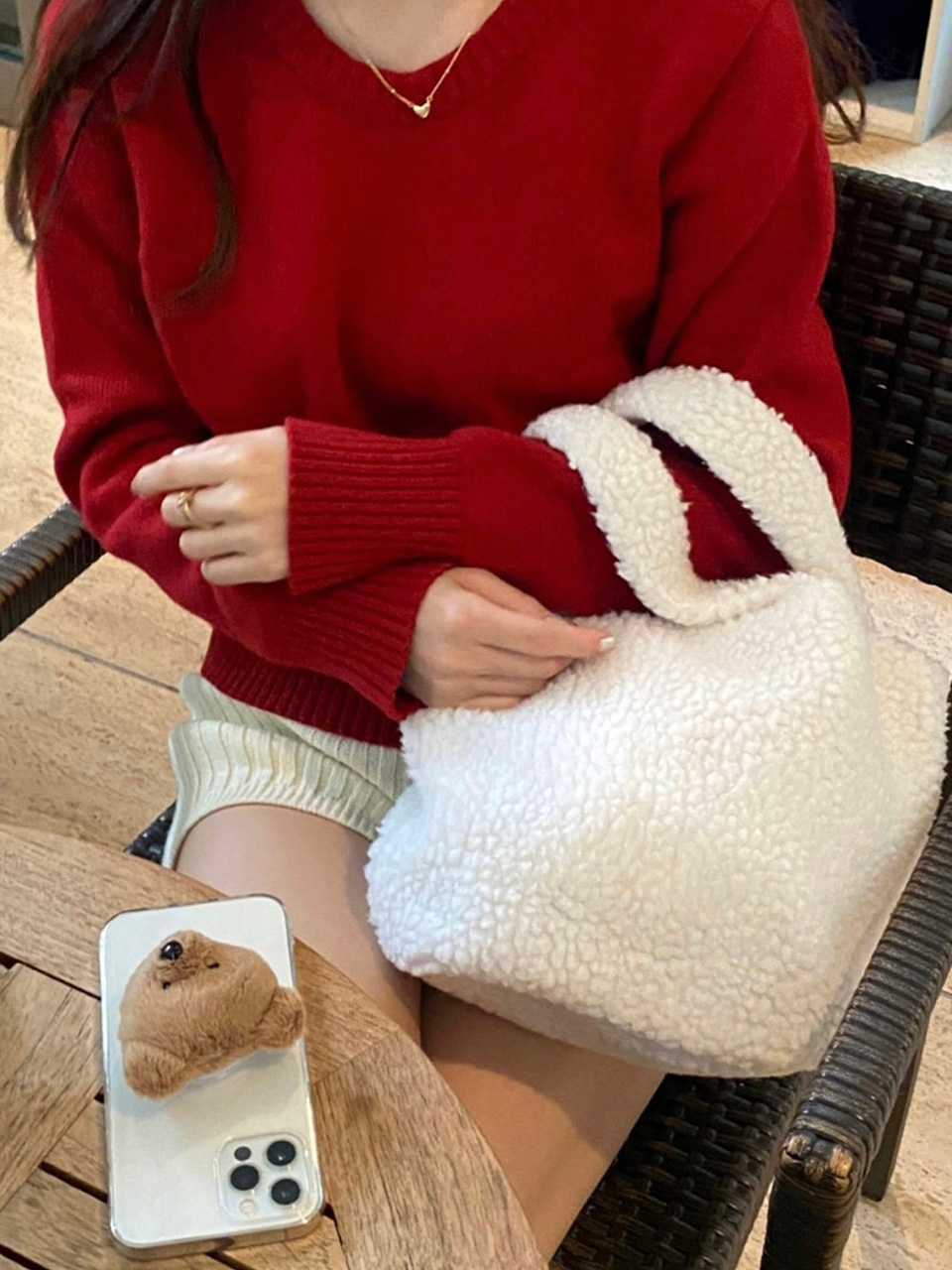 Mini Boa Tote Bag (3 colors)
