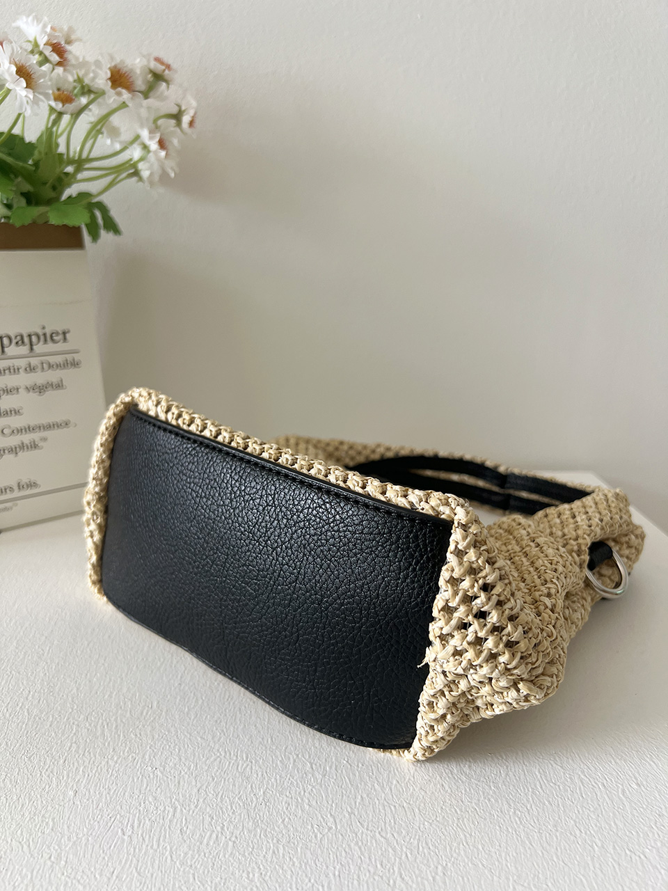 Sevier Rattan 2-Way Summer Mini Tote Bag