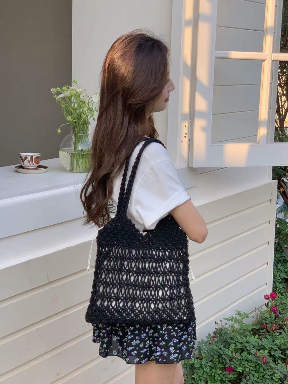 Knitted mesh shoulder bag (5 colors)