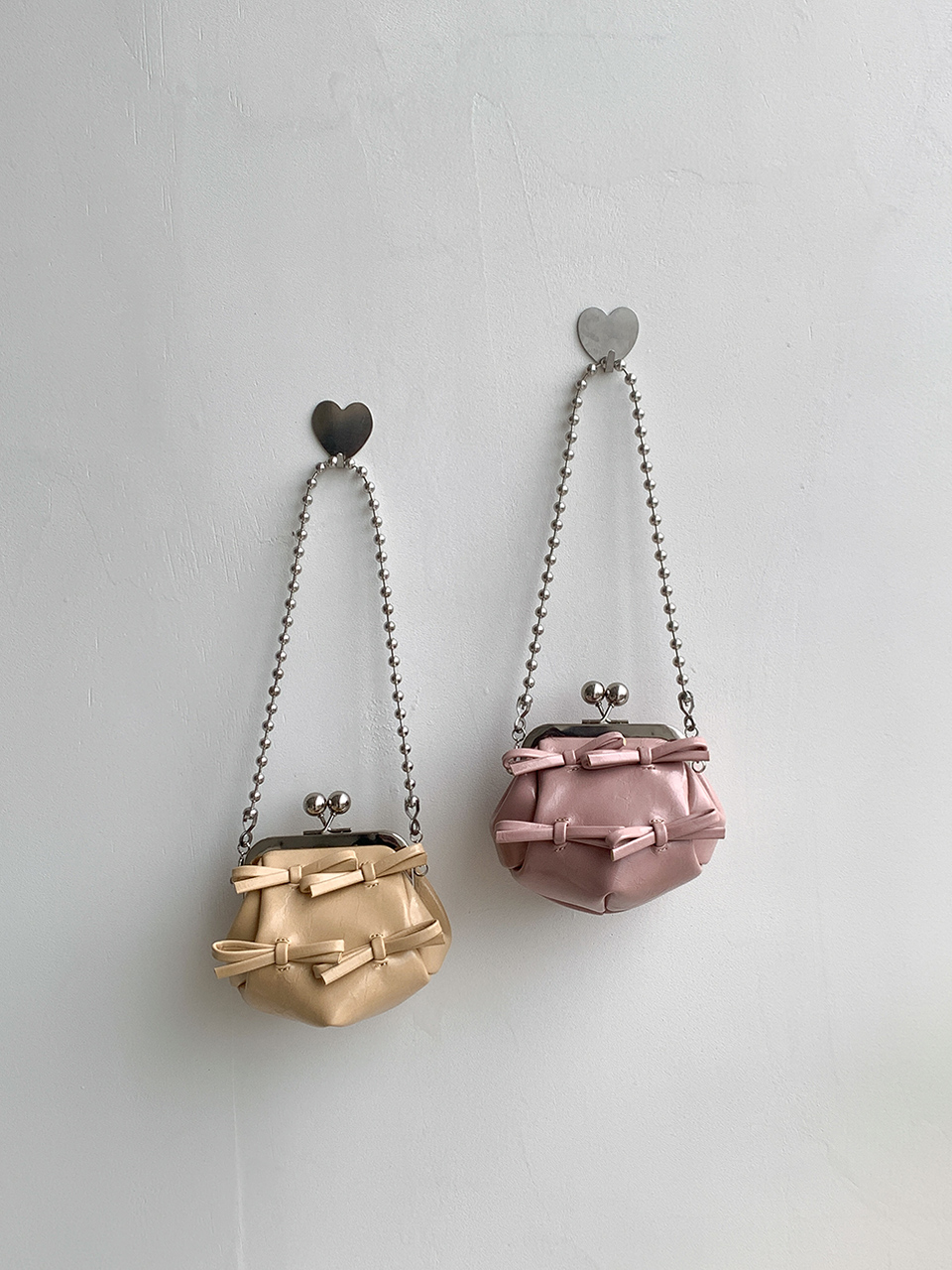 Ribbon 2-Way Chain Mini Crossbody Bag (2 Strap Types)