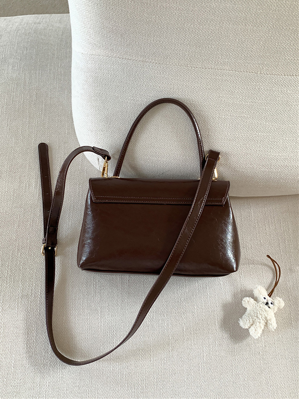 Square buckle tote bag (6 colors)