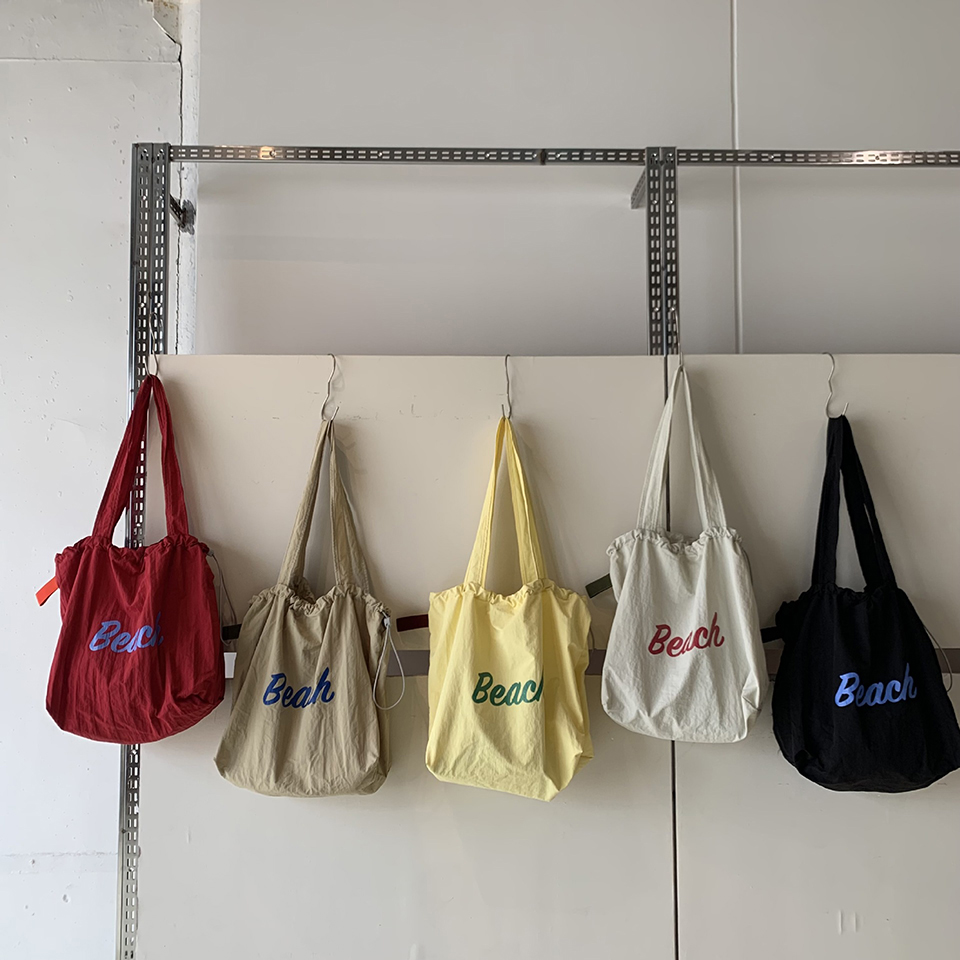 [Nylon] Lettering String Eco Bag (5 colors)
