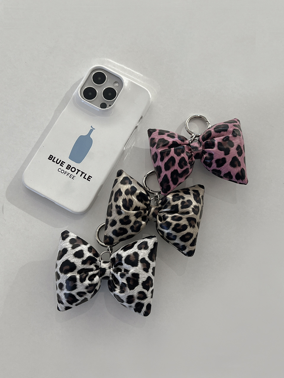 Leopard Ribbon Down Keyring/Charm