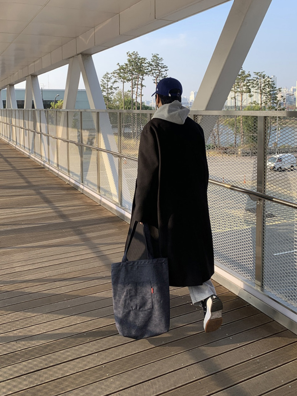 Denim Pocket Oversized Eco Bag