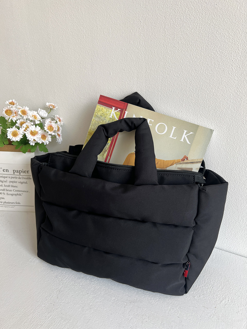 High-pressure quilted mini Boston bag