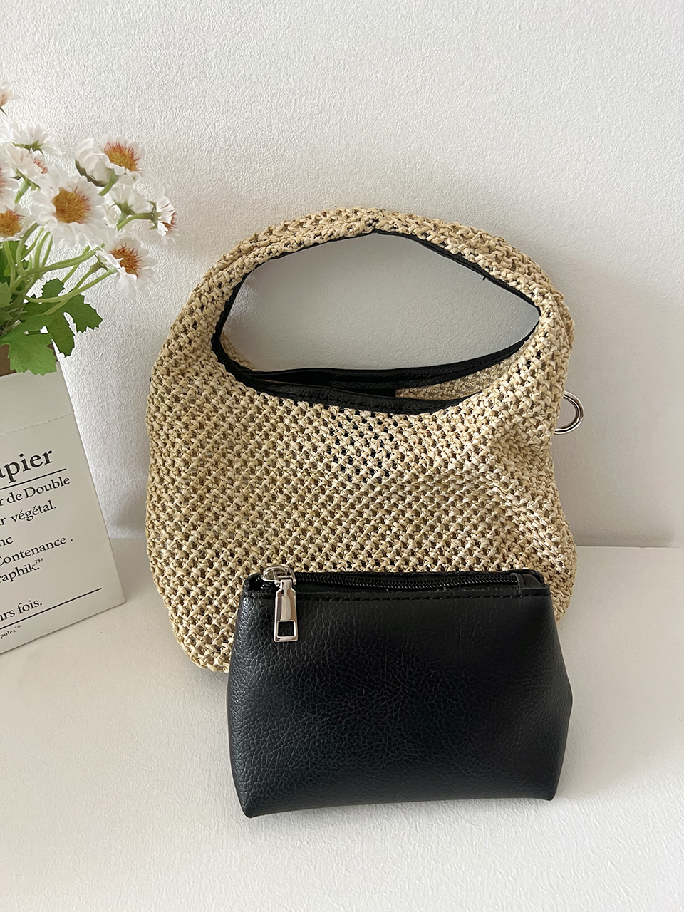 Sevier Rattan 2-Way Summer Mini Tote Bag