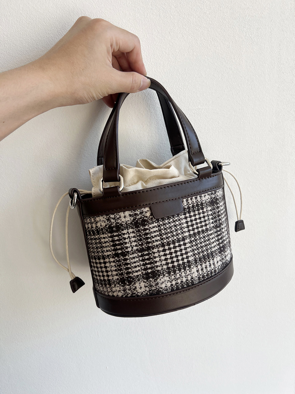 Ofen Classic Check Mini Bucket Bag