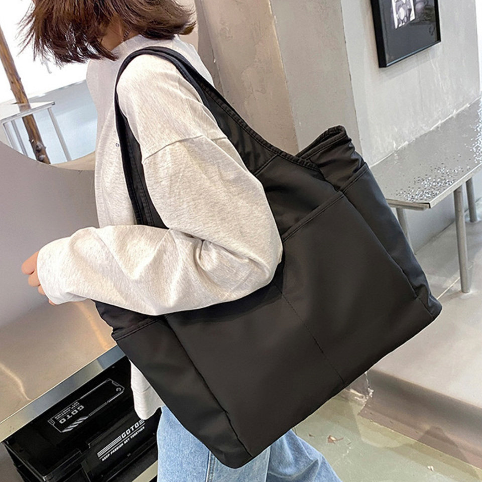 [Waterproof] Zipper Big Shoulder Bag