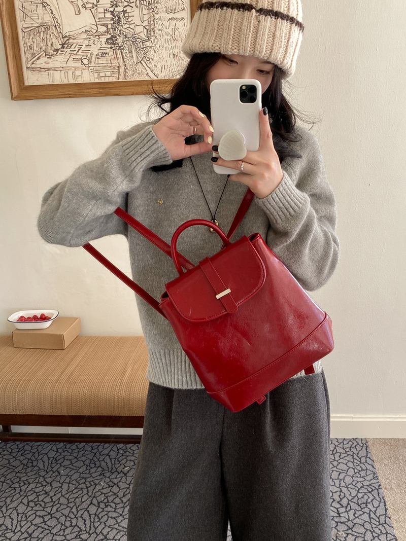 Crack Classic Leather Mini Backpack