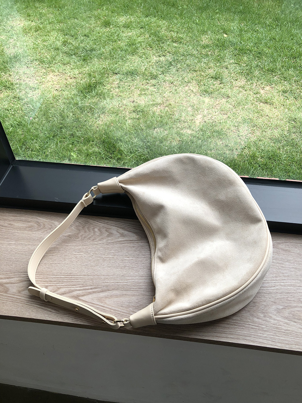 Suede shoulder bag