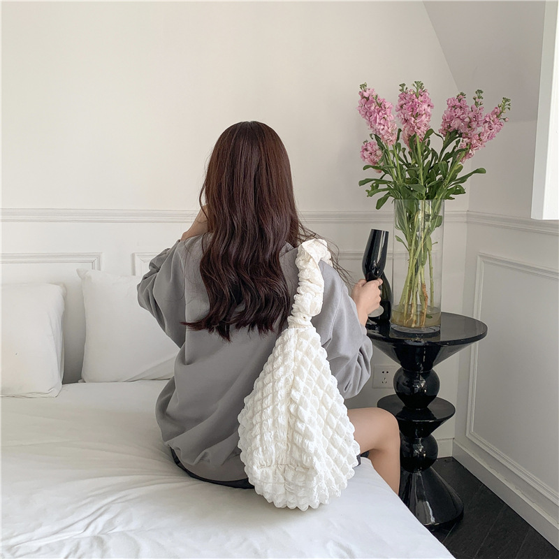 Bubble Quilted Shoulder Bag