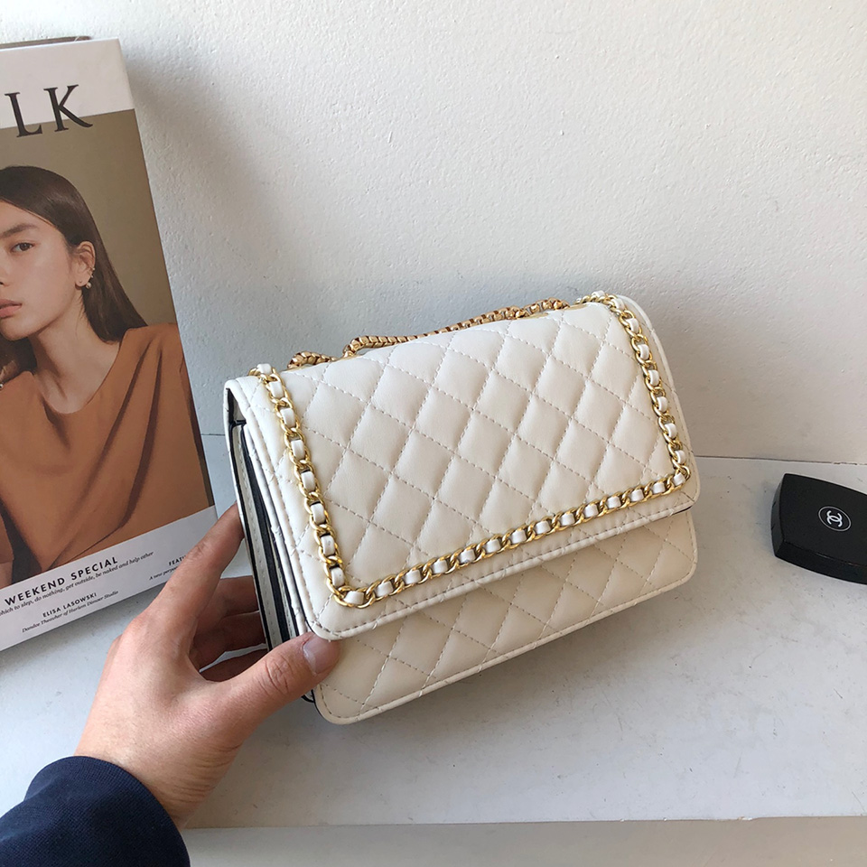 Quilted Square Chain Bag