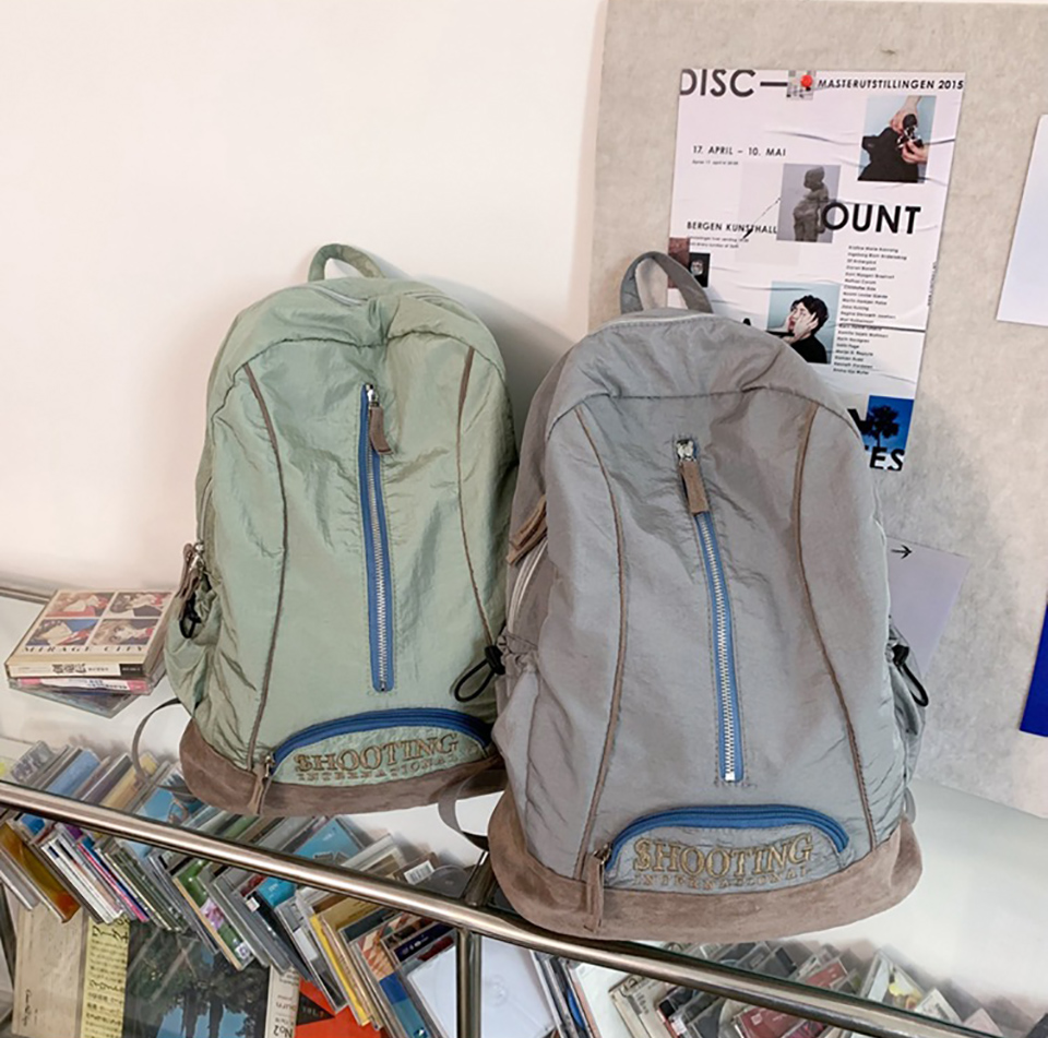Shooting Embroidered String Pocket Nylon Backpack