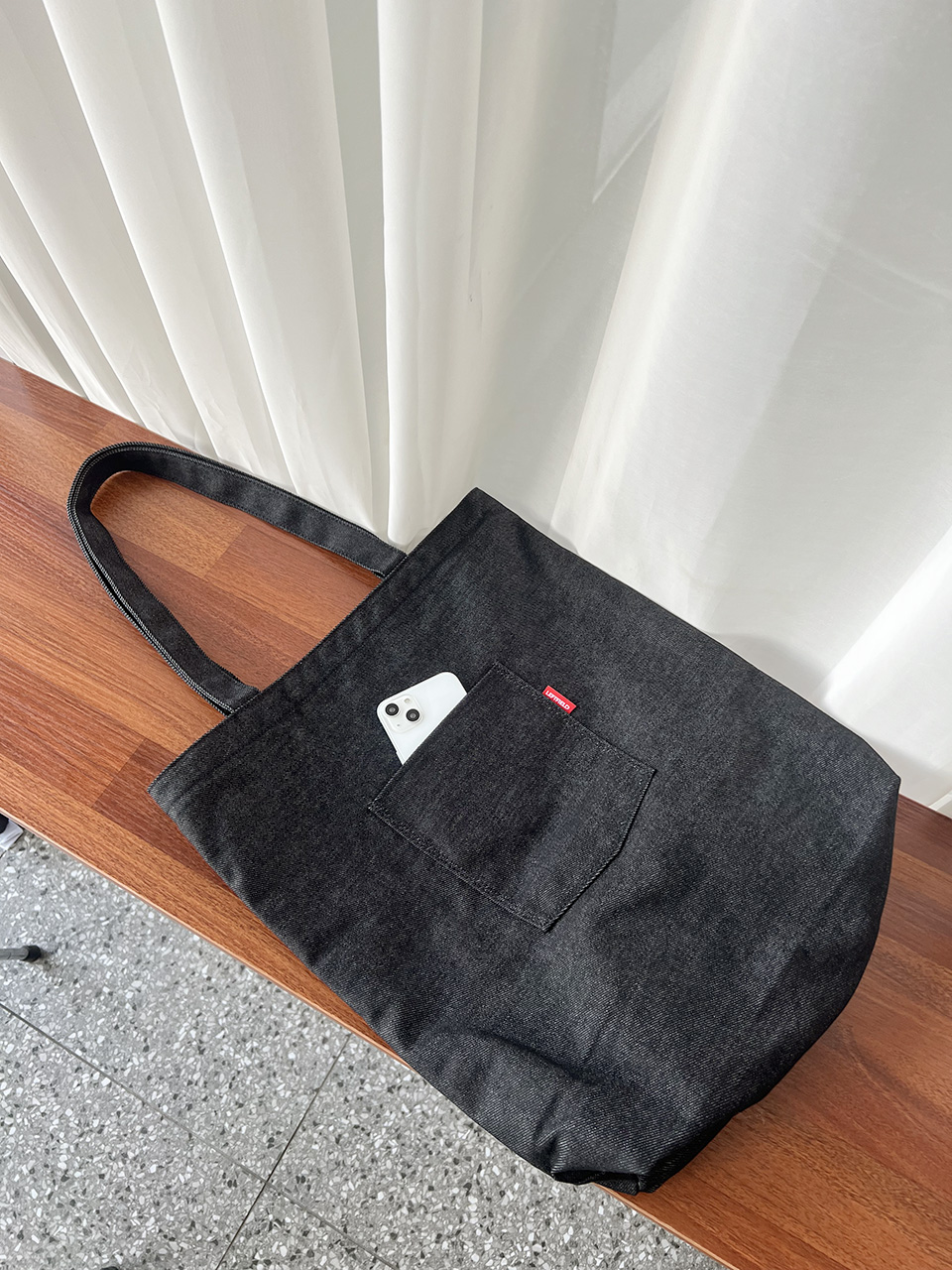 Denim Pocket Oversized Eco Bag