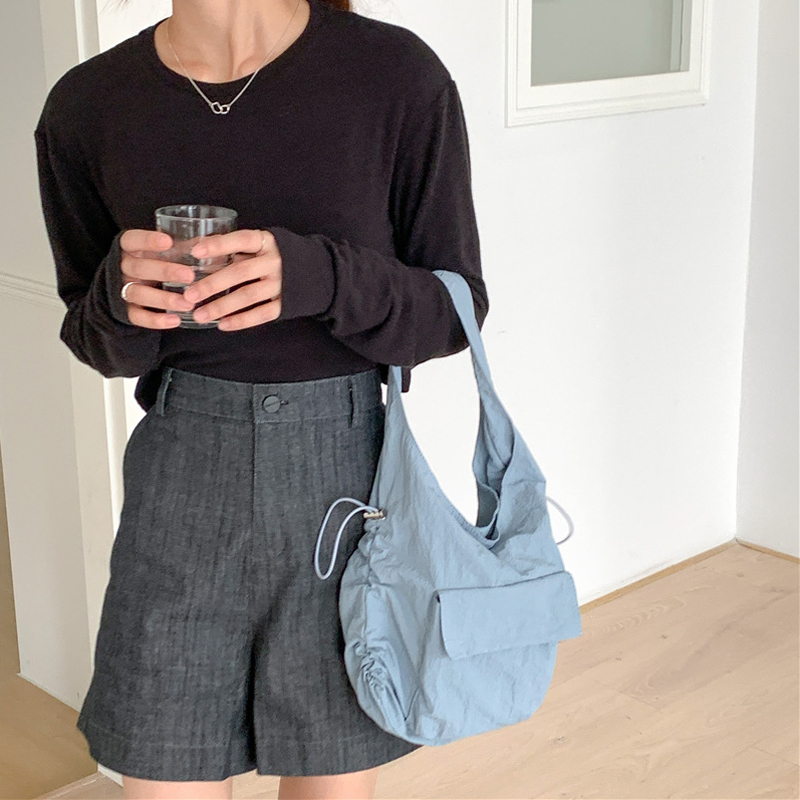 Catherine Pocket Shirring Side String Shoulder Bag