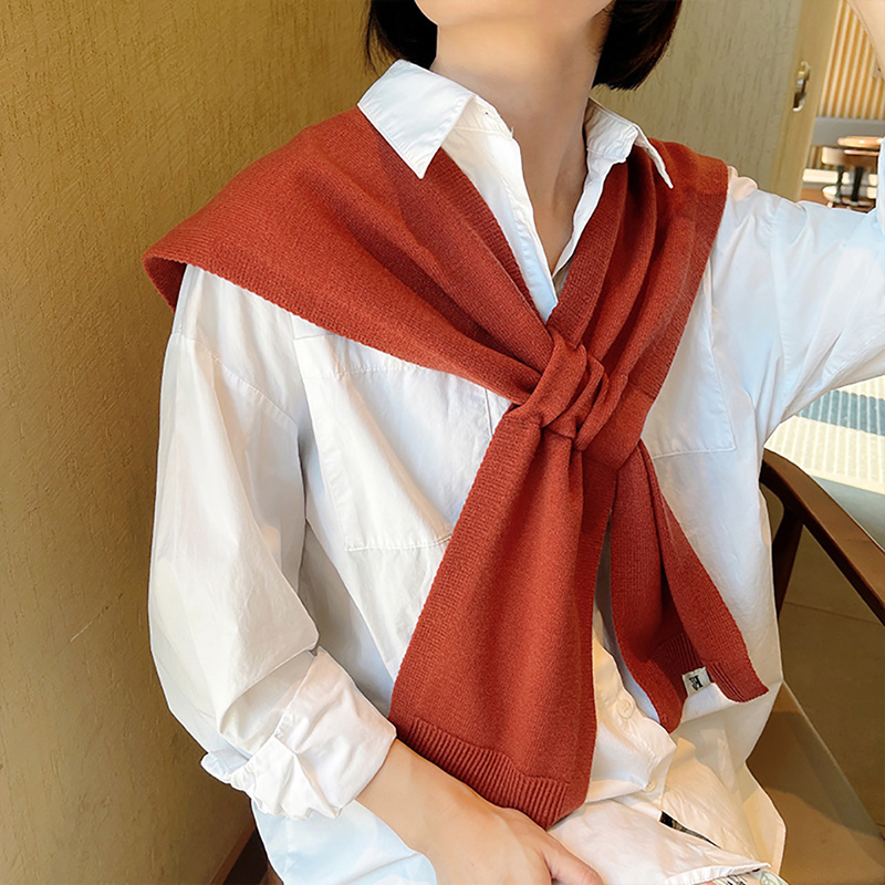 Knitted scarf/faux cardigan/shawl (9 colors)