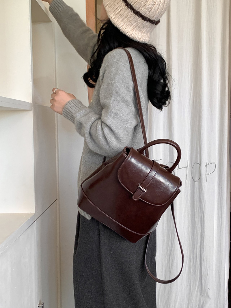 Crack Classic Leather Mini Backpack