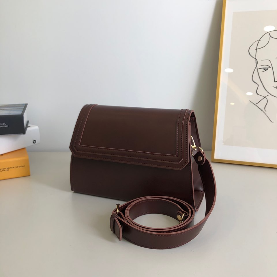 Classic trapezoid stitch cross bag (4 colors)
