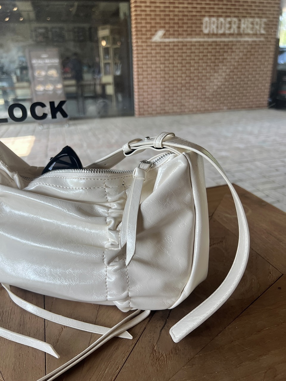 Ribbon Shirring Ballet Core Shoulder Bag (4 colors)