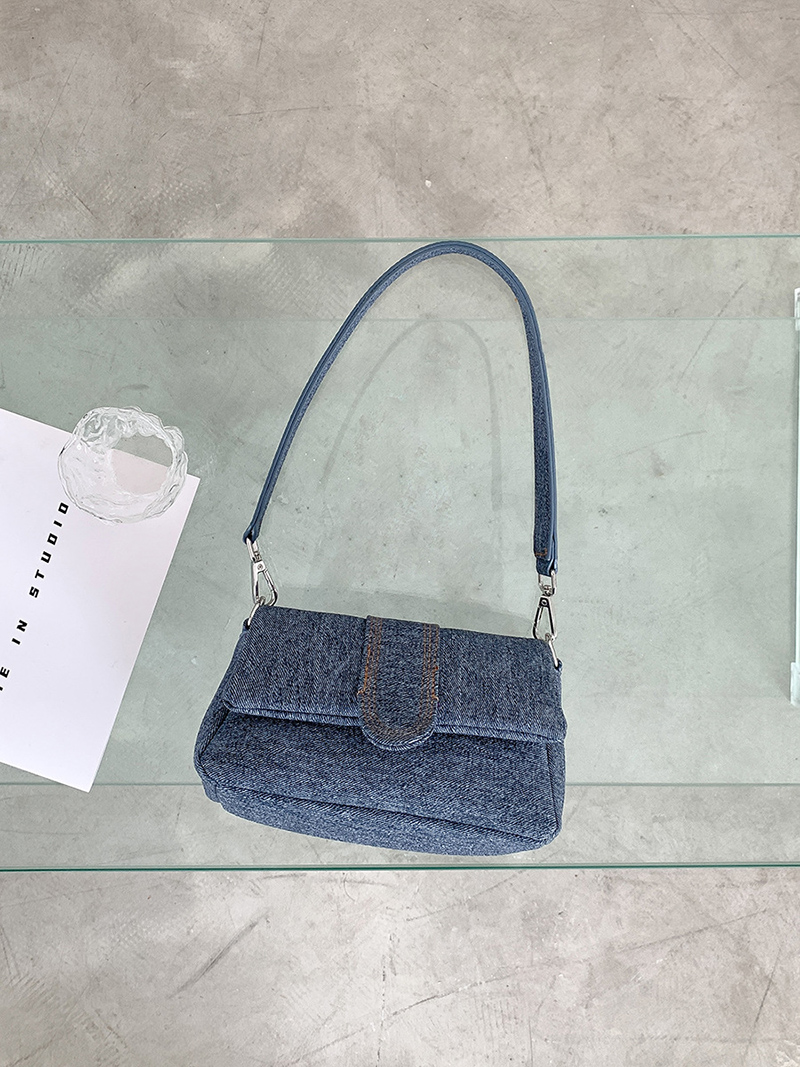 Denim Leather Mini Tote Bag (3 colors)