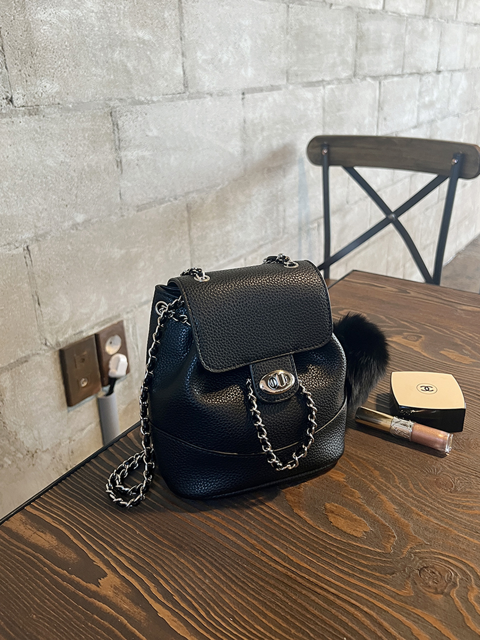 [Fur Keychain Included] Boel Mini Chain Shoulder Bag