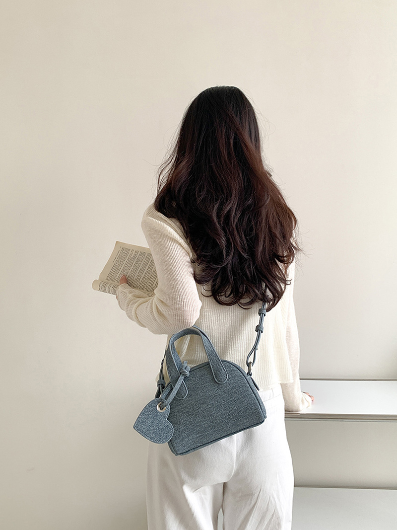 [Denim] Heart Keyring Mini Tote Bag (3 colors)