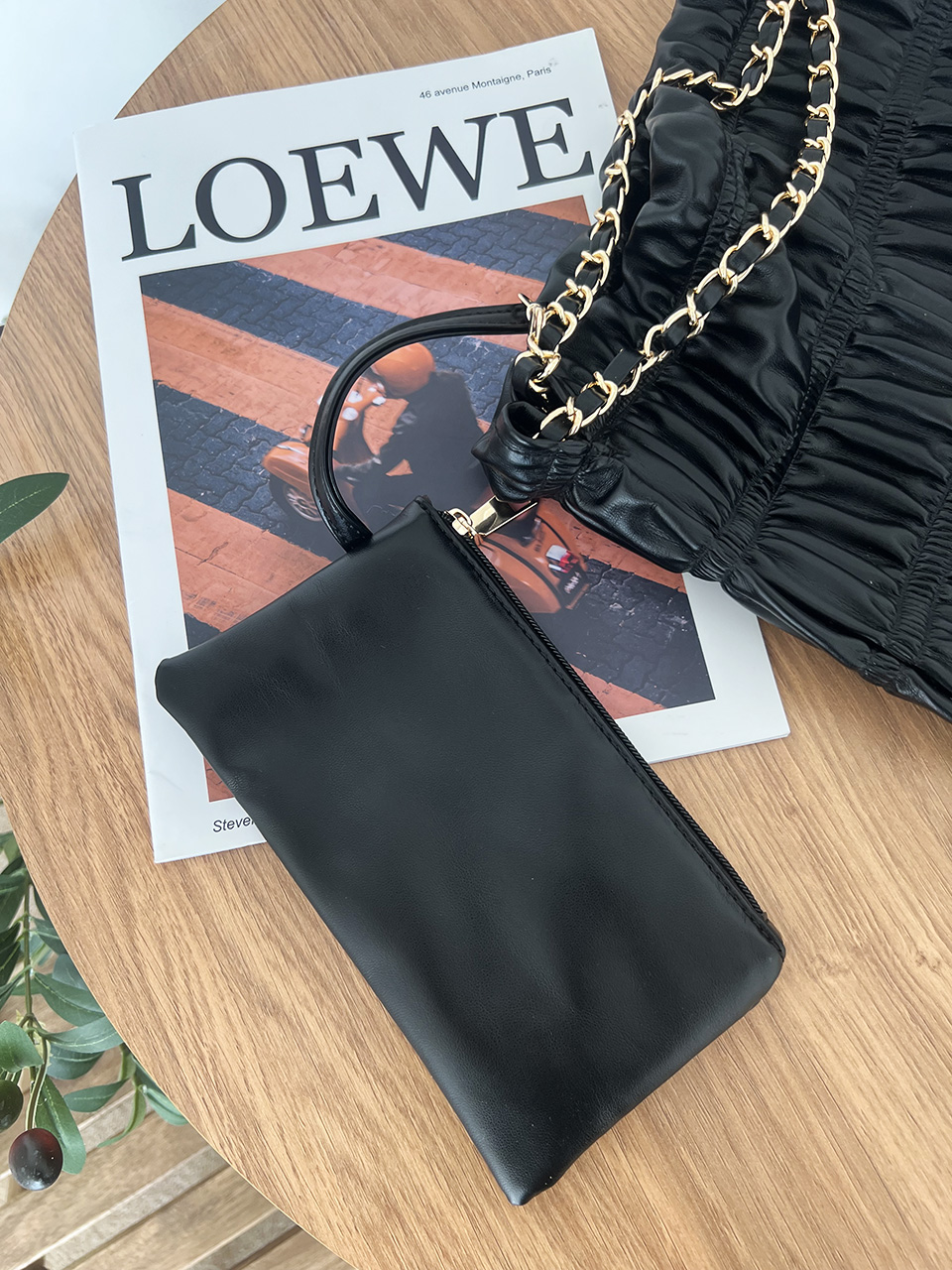 Vanel Fritz Quilted Shirring Chain Shoulder Bag