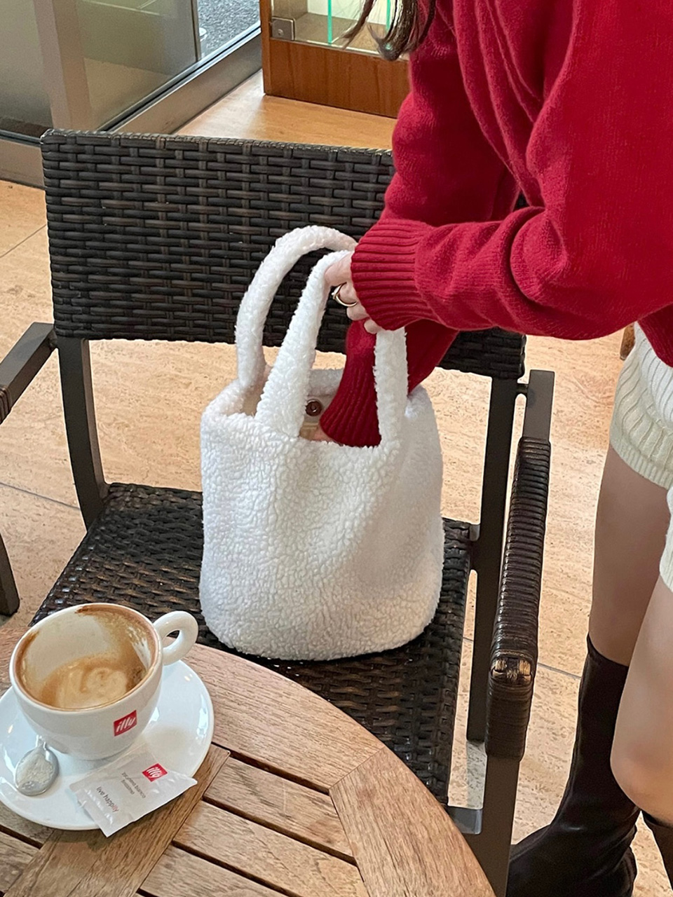 Mini Boa Tote Bag (3 colors)