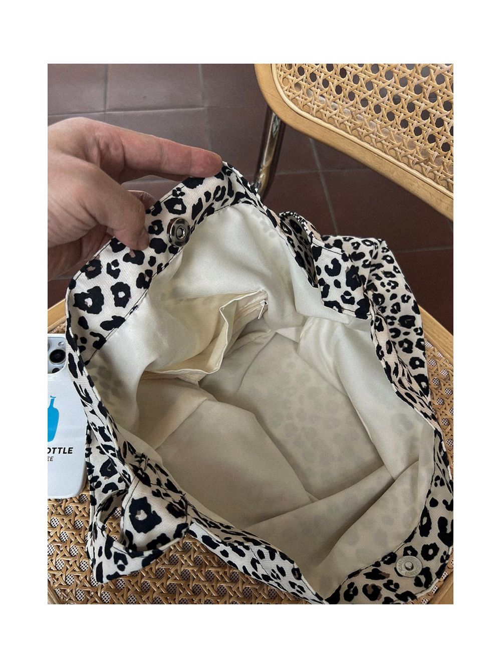 Leopard print eco bag