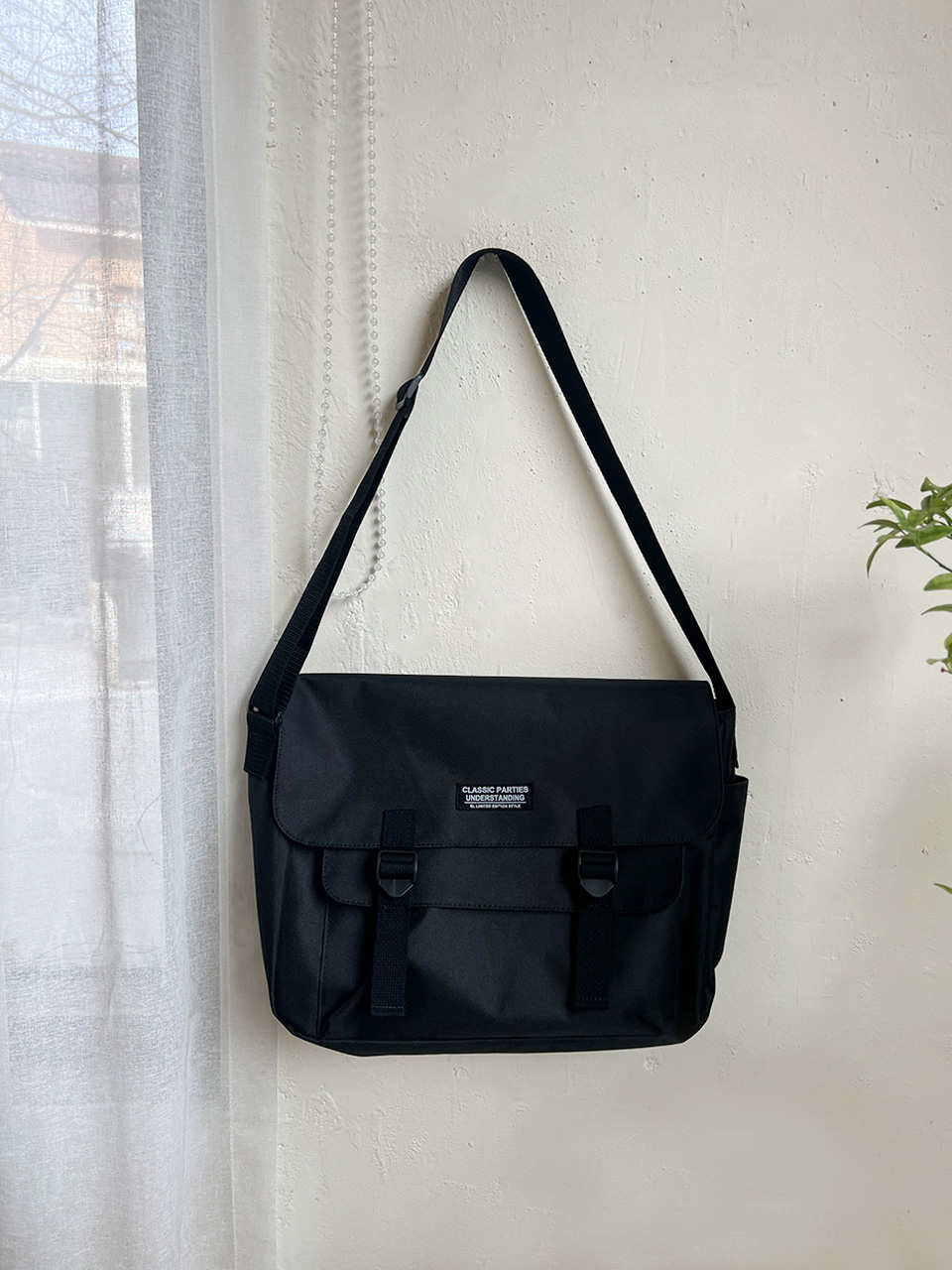 Canvas Classic Zipper Big Cross Messenger Eco Bag (2 colors)
