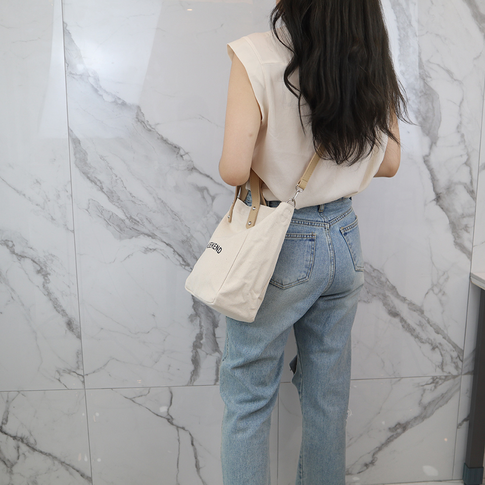 Canvas Lettering 2-Way Bag