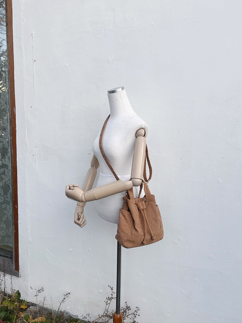 Corduroy Mini Bucket Bag, Bucket Cloth Eco Bag (6 colors)