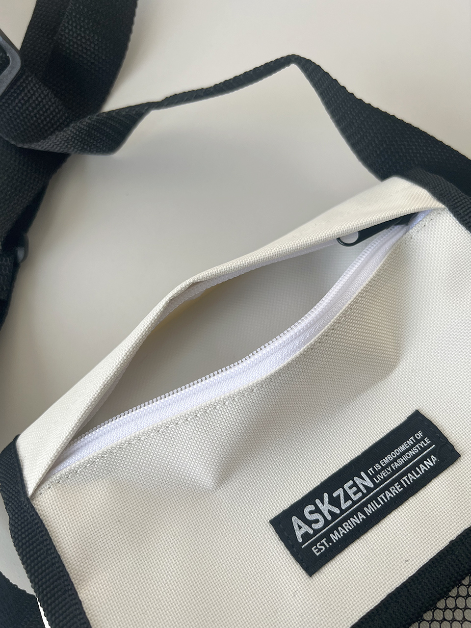 Canvas Zipper Mini Shoulder Bag