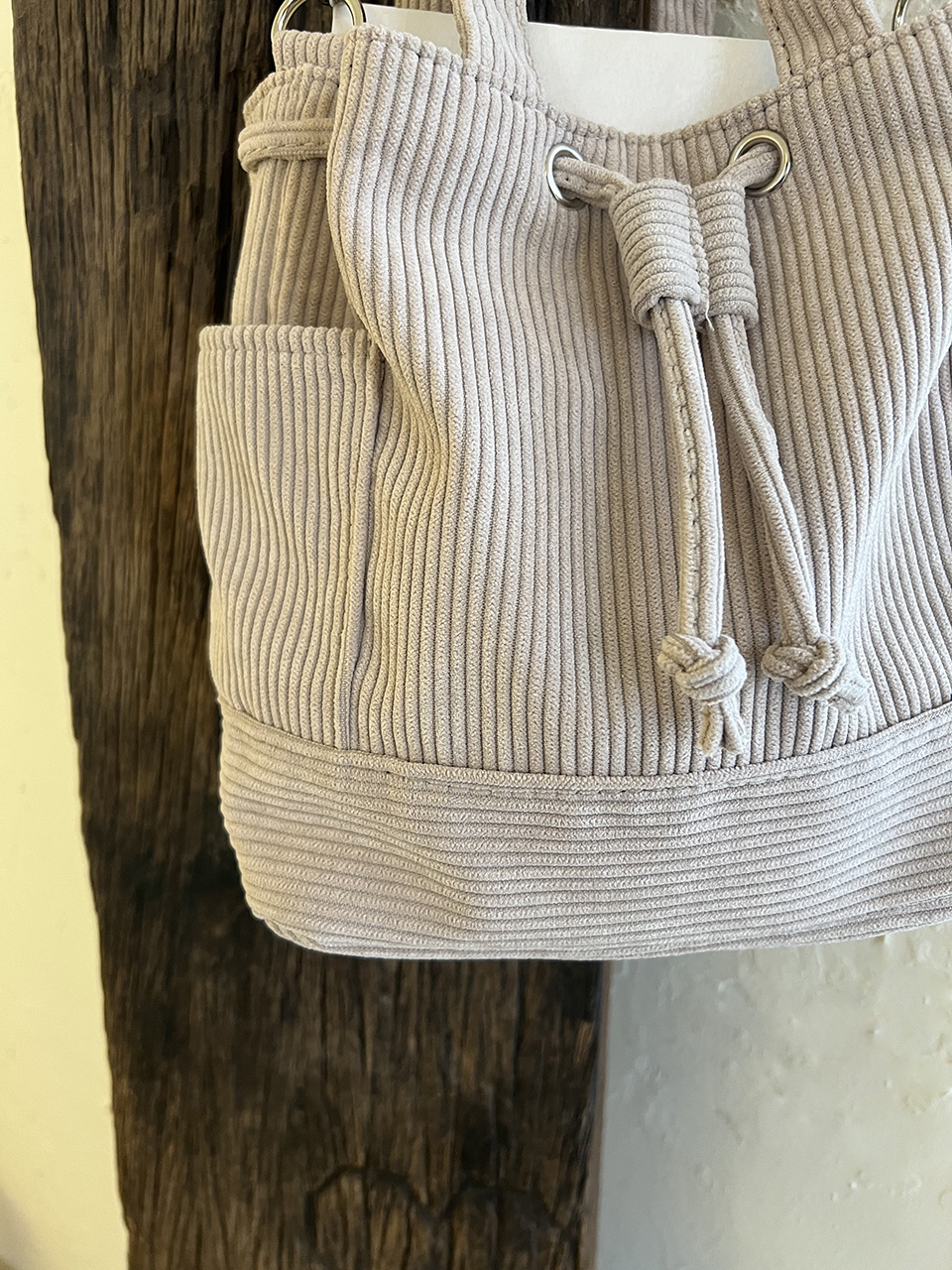 Corduroy Mini Bucket Bag, Bucket Cloth Eco Bag (6 colors)