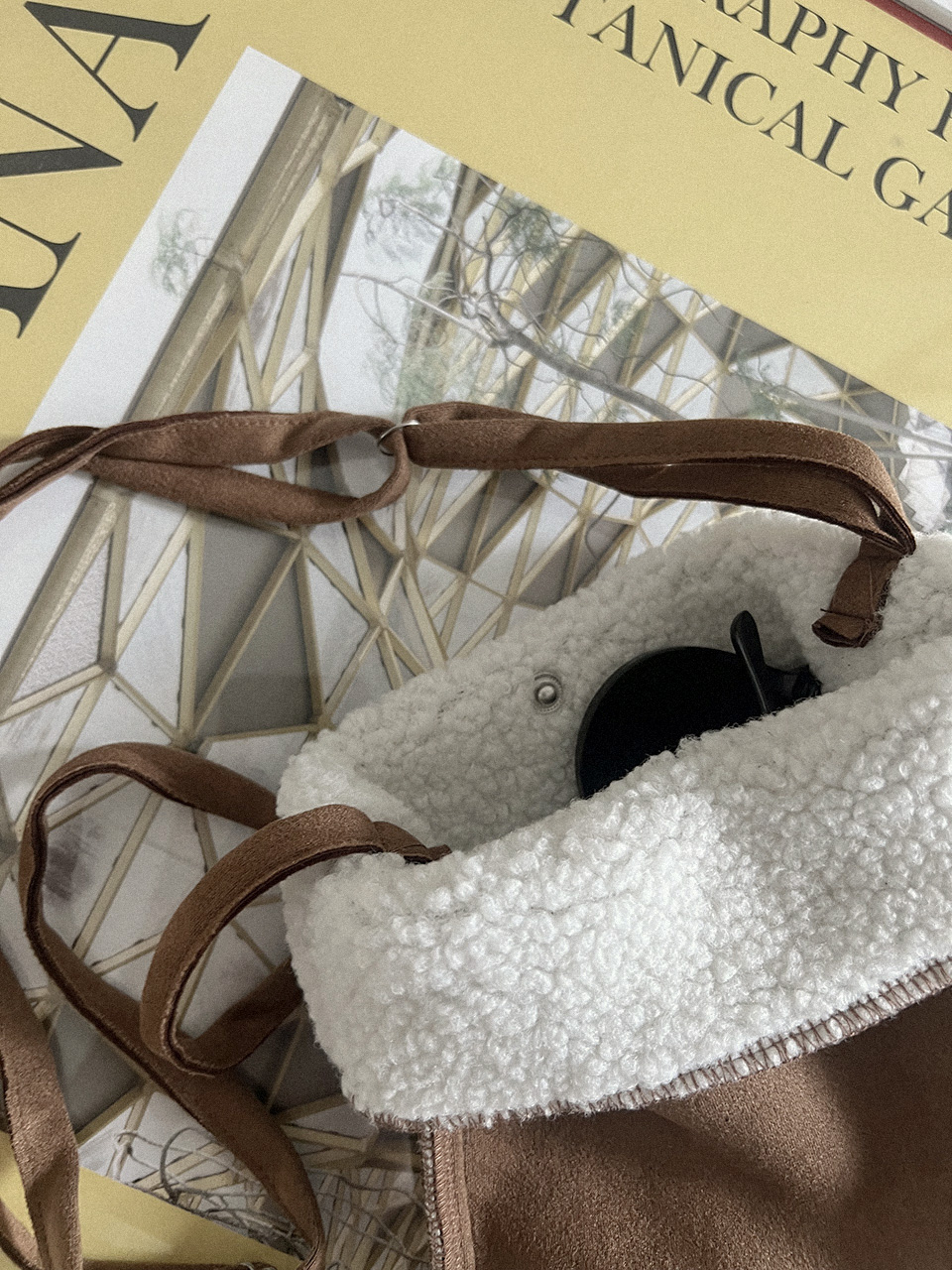 Sheepskin Boa Suede Mini Shoulder Bag