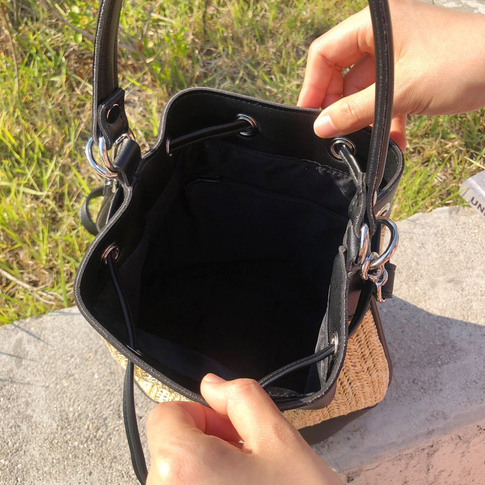 Rattan Mini Bucket Bag / Cross Bucket Bag (3 colors)
