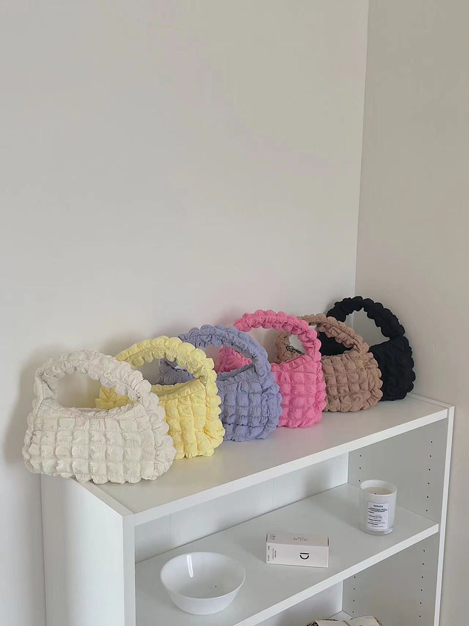 Bubble Quilted Mini Tote Bag