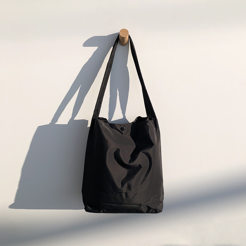 Button 2-pocket plain eco bag