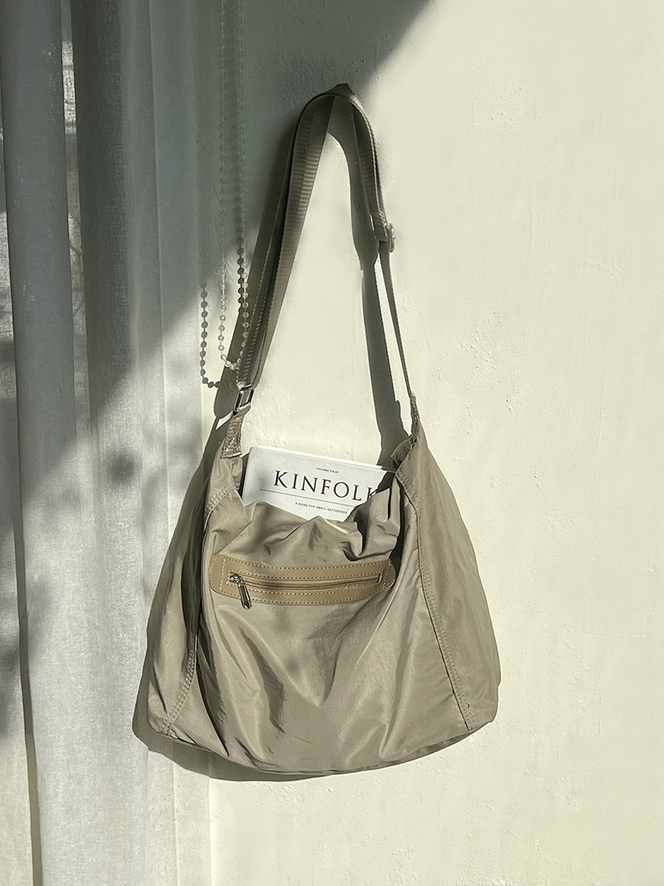 Nylon Zipper Big Cloth Eco Bag (4 colors)
