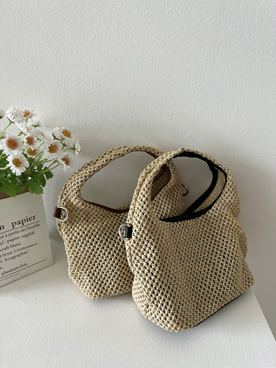 Sevier Rattan 2-Way Summer Mini Tote Bag