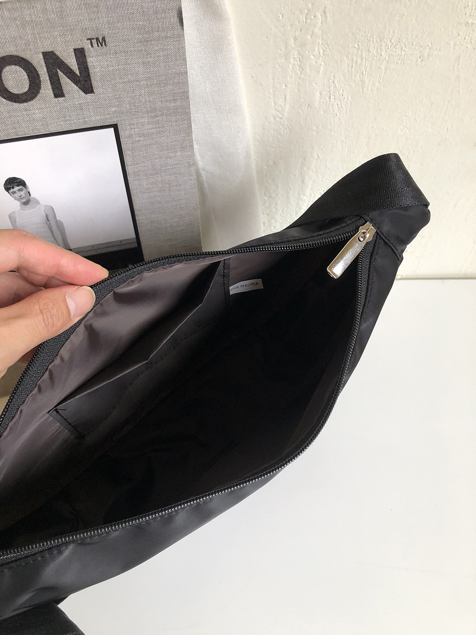 Nylon crossbody bag