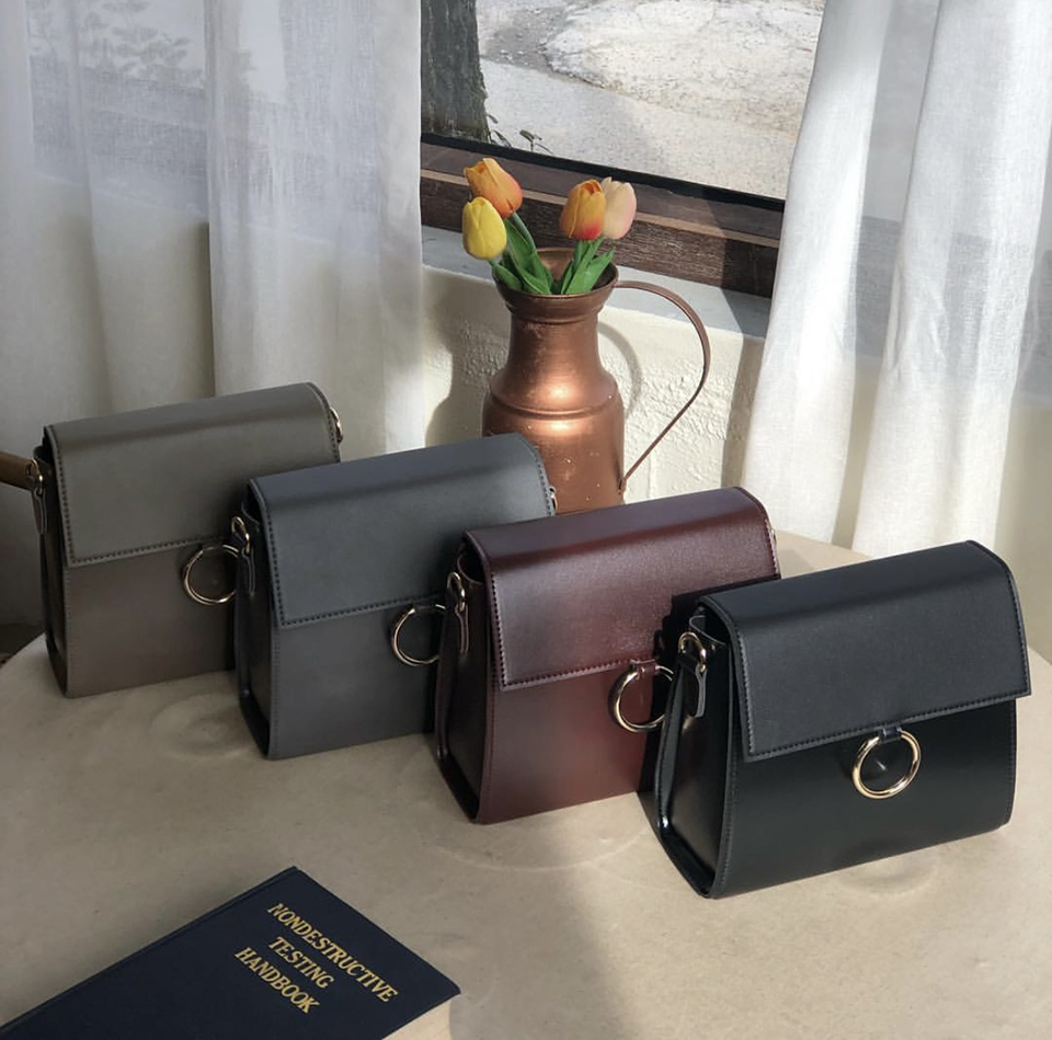 Ring Square Mini Shoulder Bag (4 colors)