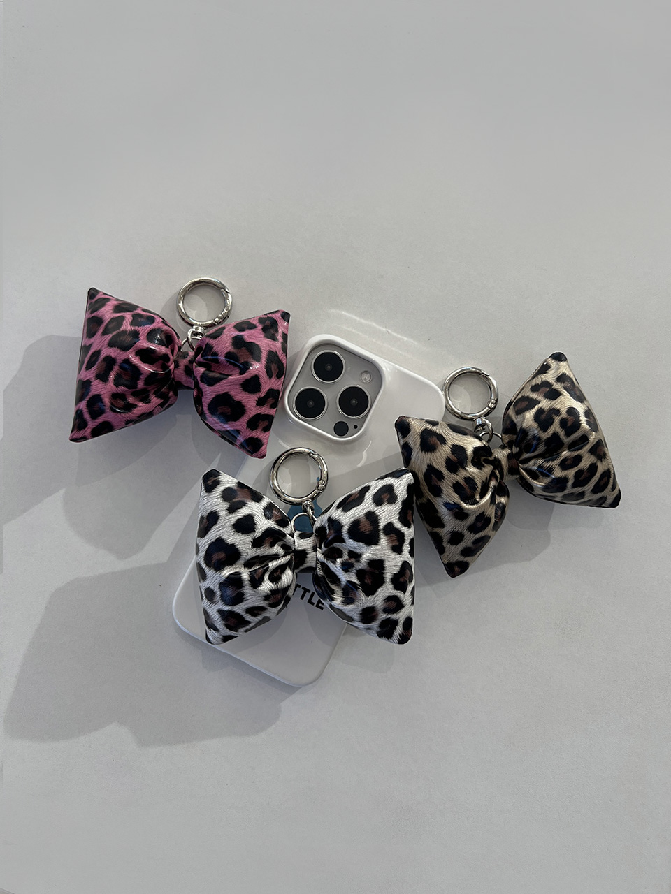 Leopard Ribbon Down Keyring/Charm