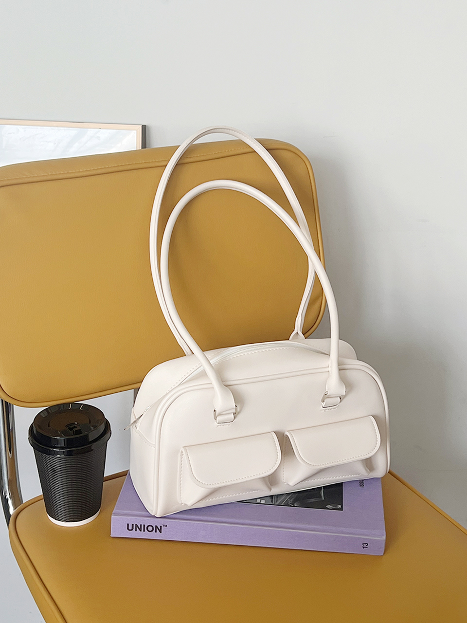 2-Pocket Mini Bucket Shoulder Bag (4 colors)