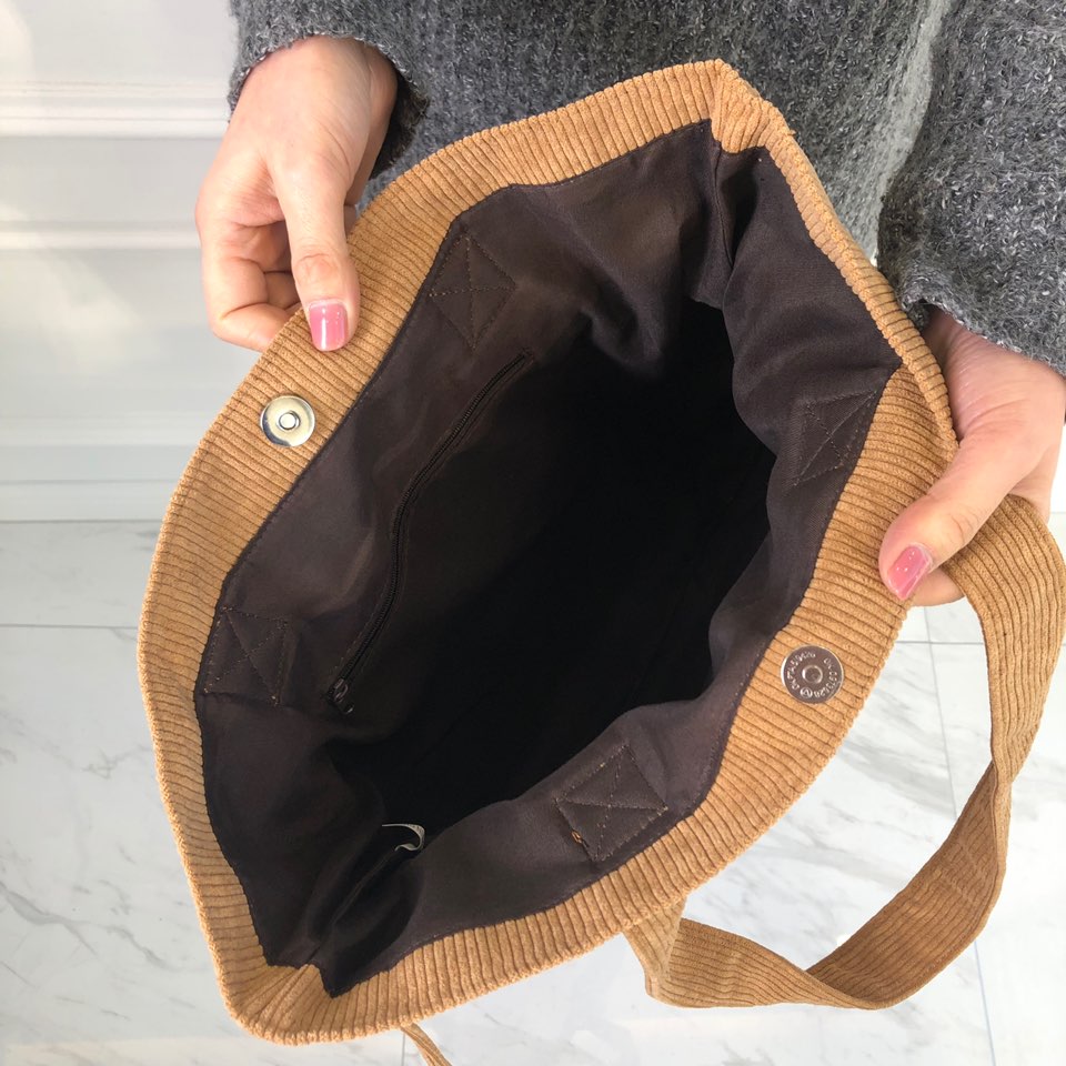 Corduroy Big Shoulder Eco Bag